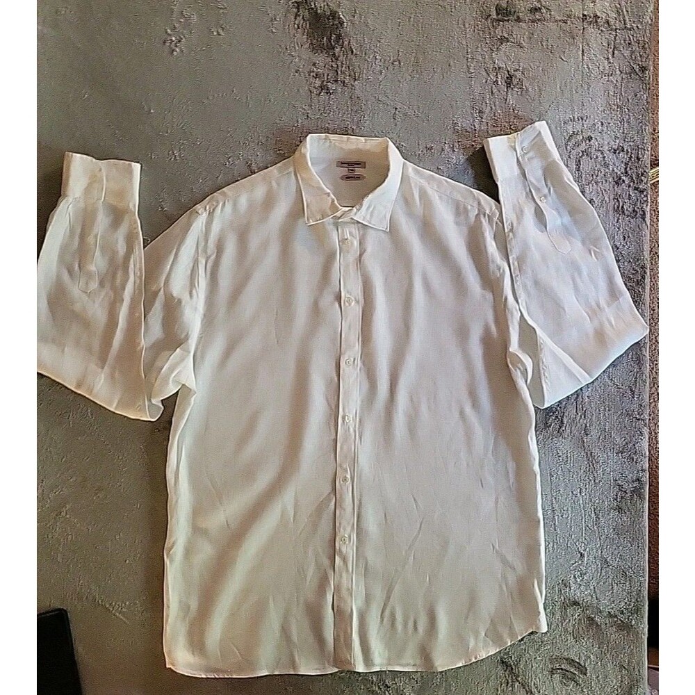 Doppelganger Roma Linen Shirt Men XXL White Button Down Dress Up  Lightweight